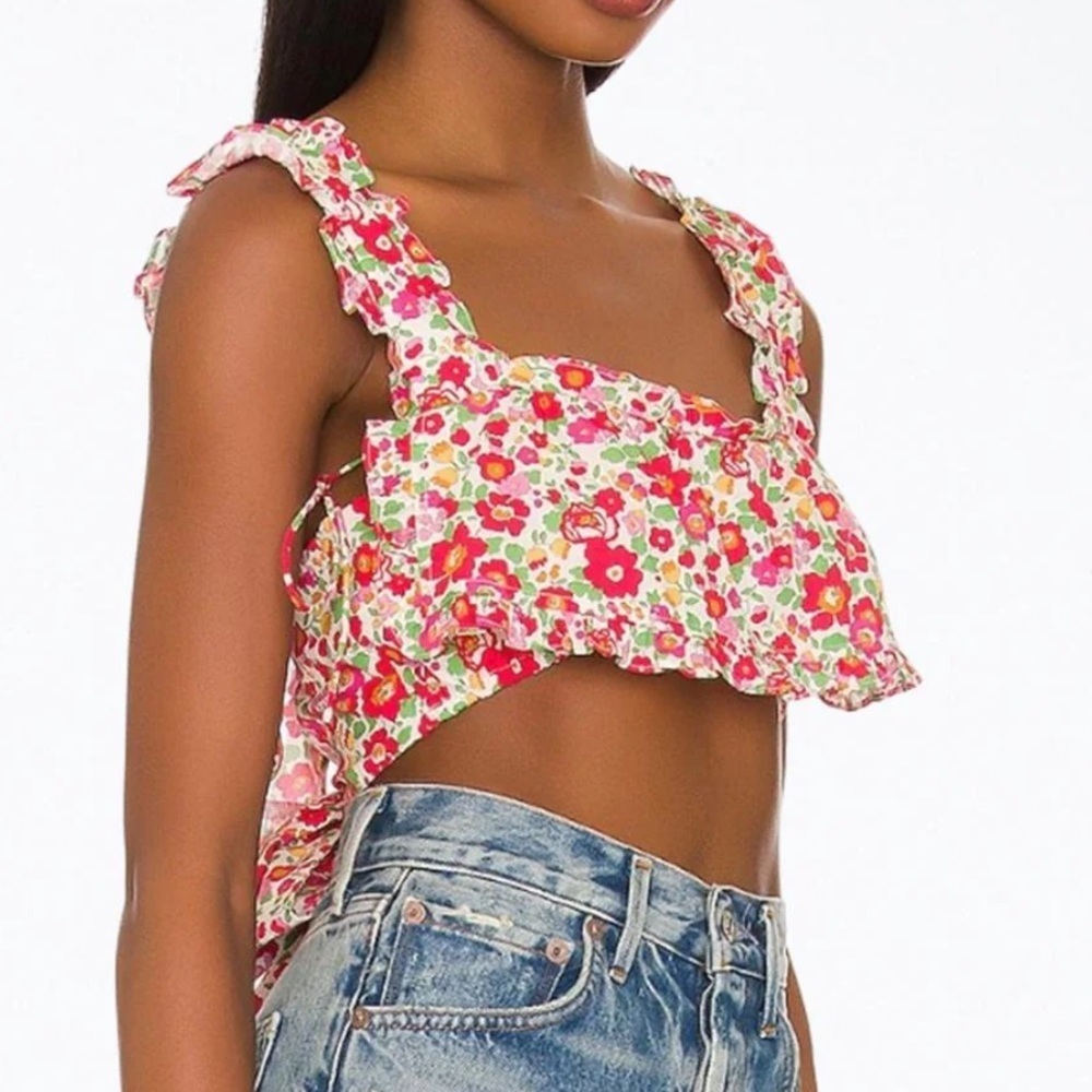 NWT For Love and Lemons Auden Crop Top Small